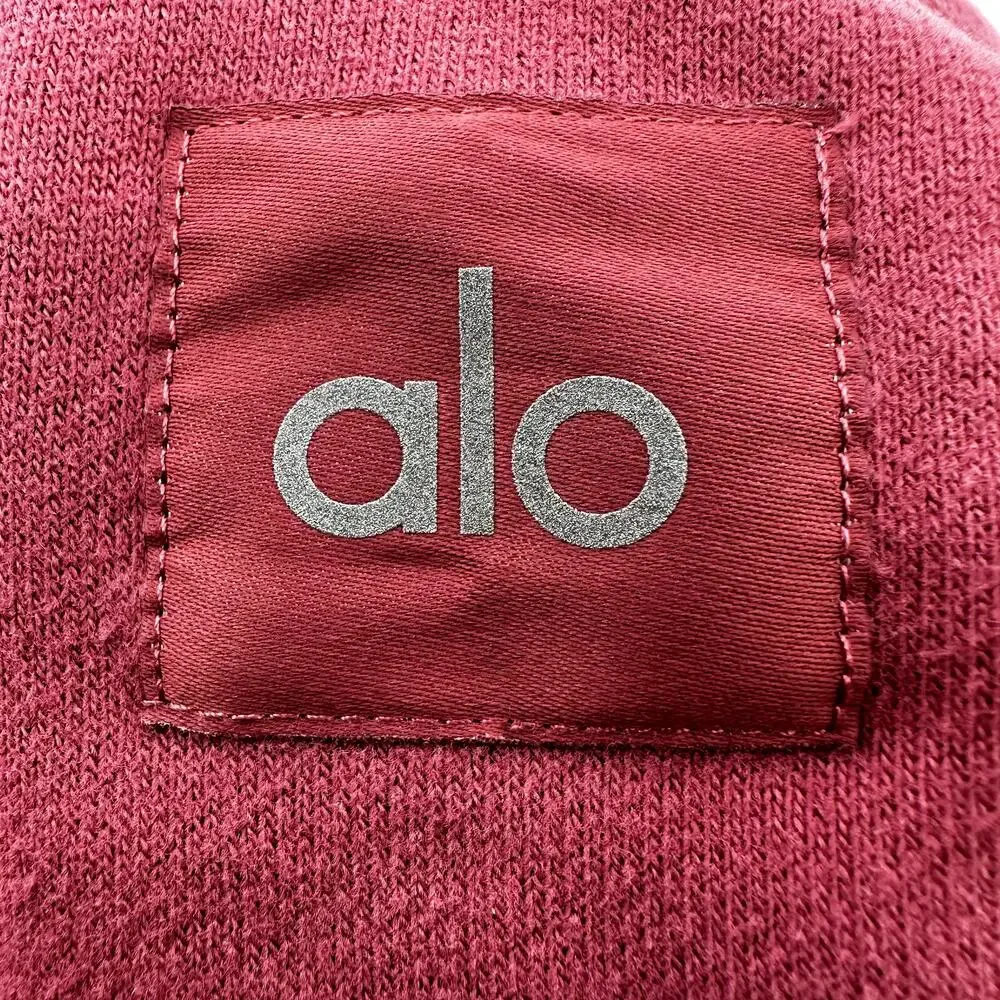 Alo Renown Heavyweight Crew Neck Pullover Sweatshirt Oversized Unisex Pink XL